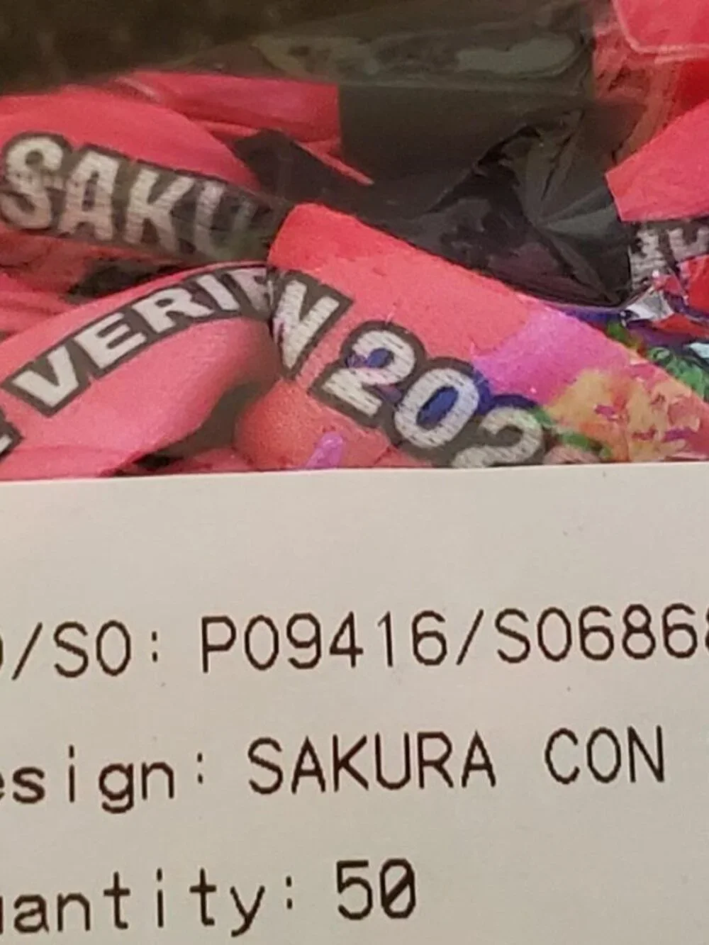 Sakura Con 2022 Wristbands 50 Count